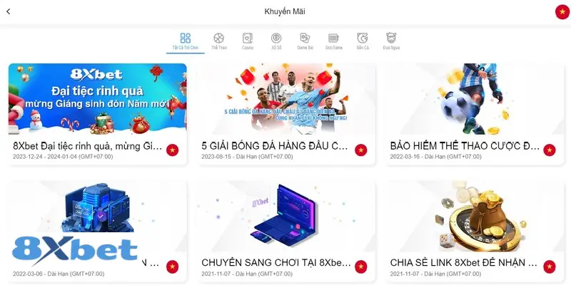 truy cập mục “Khuyến mãi 8XBET